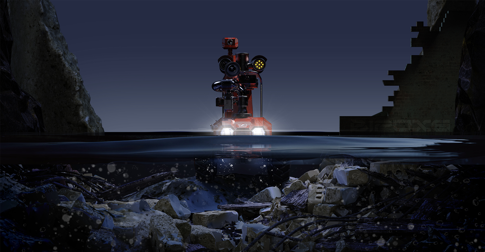 防爆消防灭火侦察机器人设计